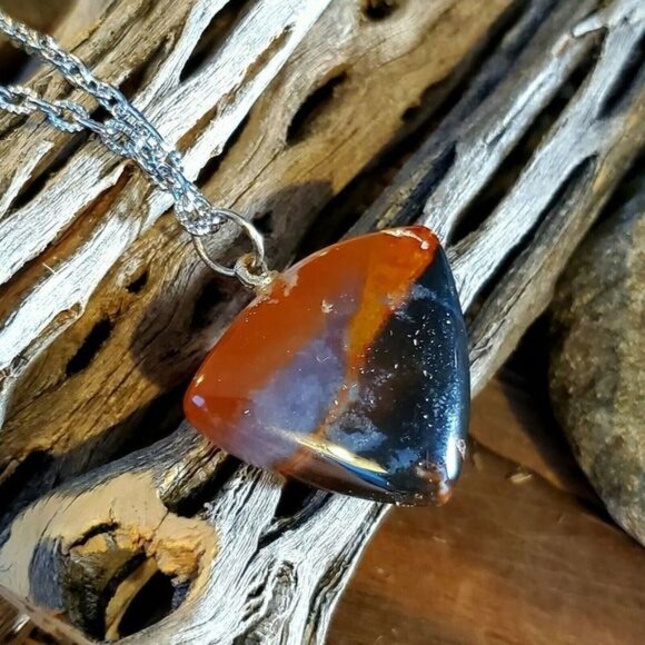 Indian Agate Pendant Necklace - Picture 3 of 7